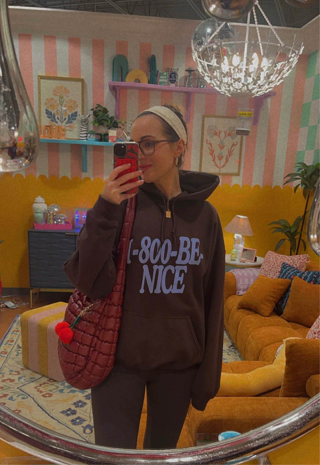 1-800 BE NICE HOODIE: DARK CHOCOLATE