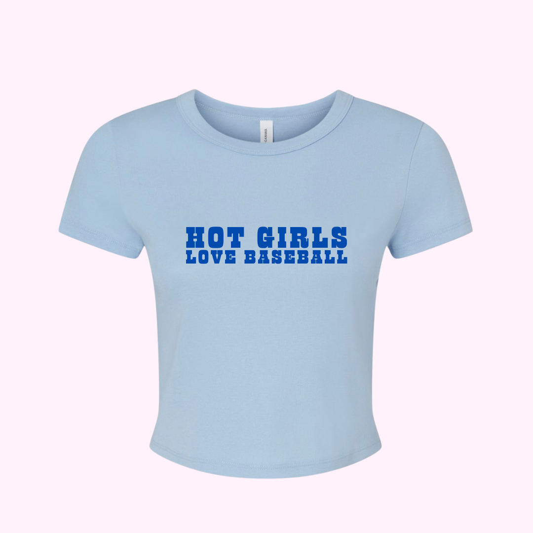 Hot Girls Love Baseball Cute Trendy Baseball T-Shirt