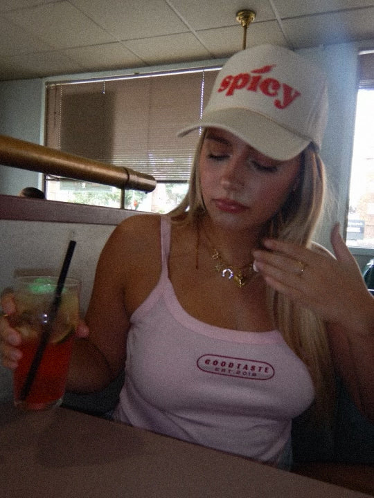 Retro Good Taste Pink Tank (part of a set)