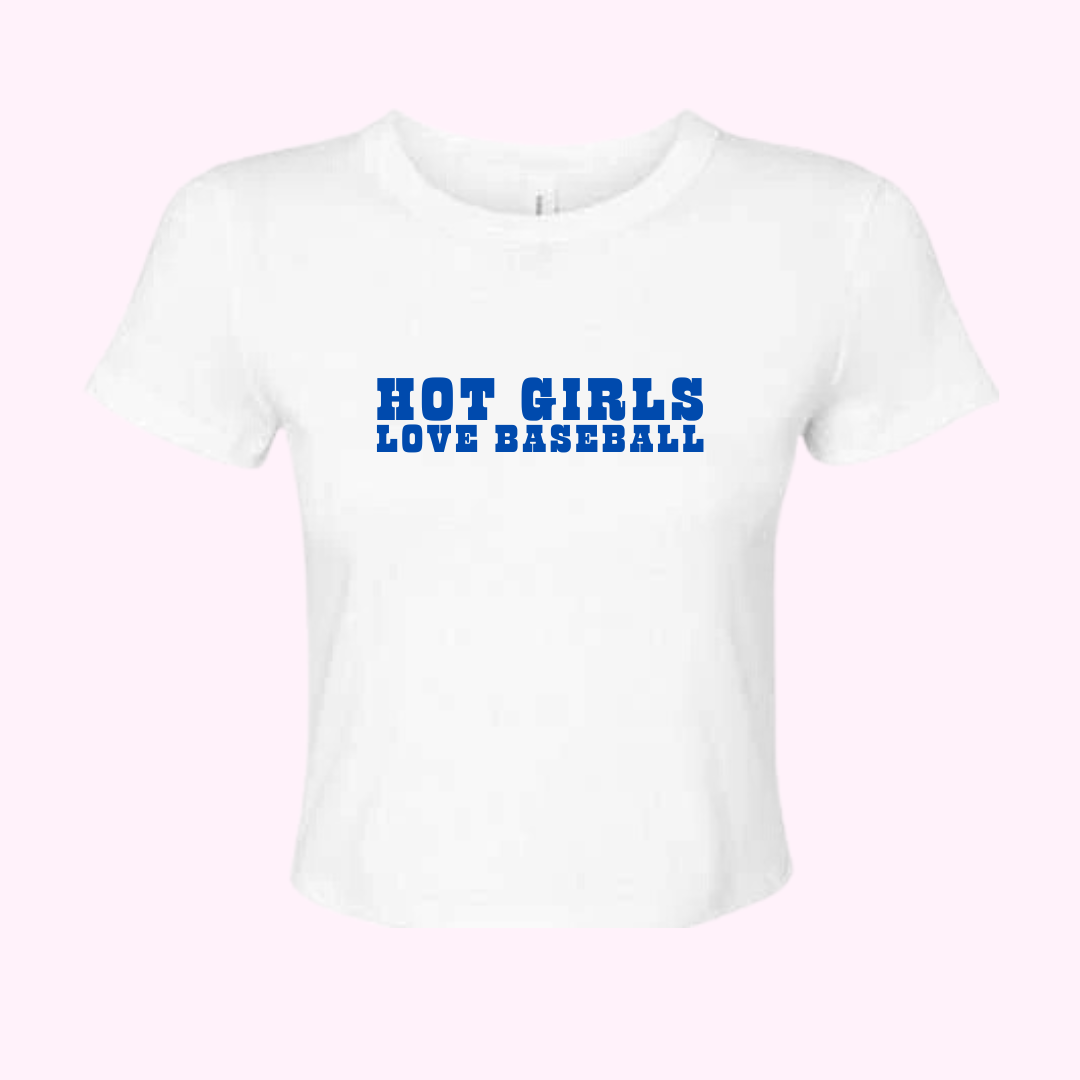 Hot Girls Love Baseball Cute Trendy Baseball T-Shirt