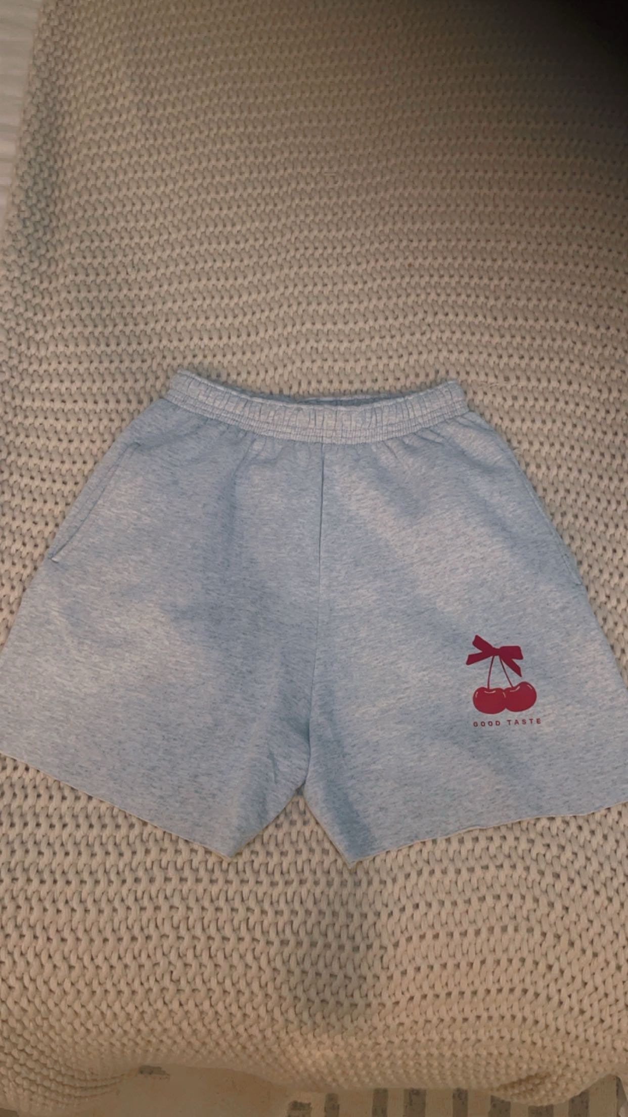 Y2K CHERRY SWEAT SHORTS