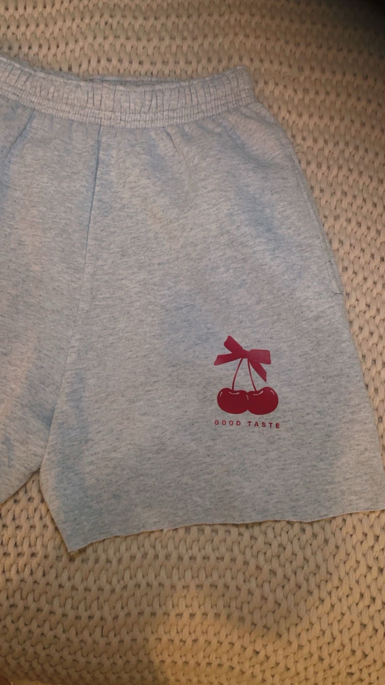 Y2K CHERRY SWEAT SHORTS