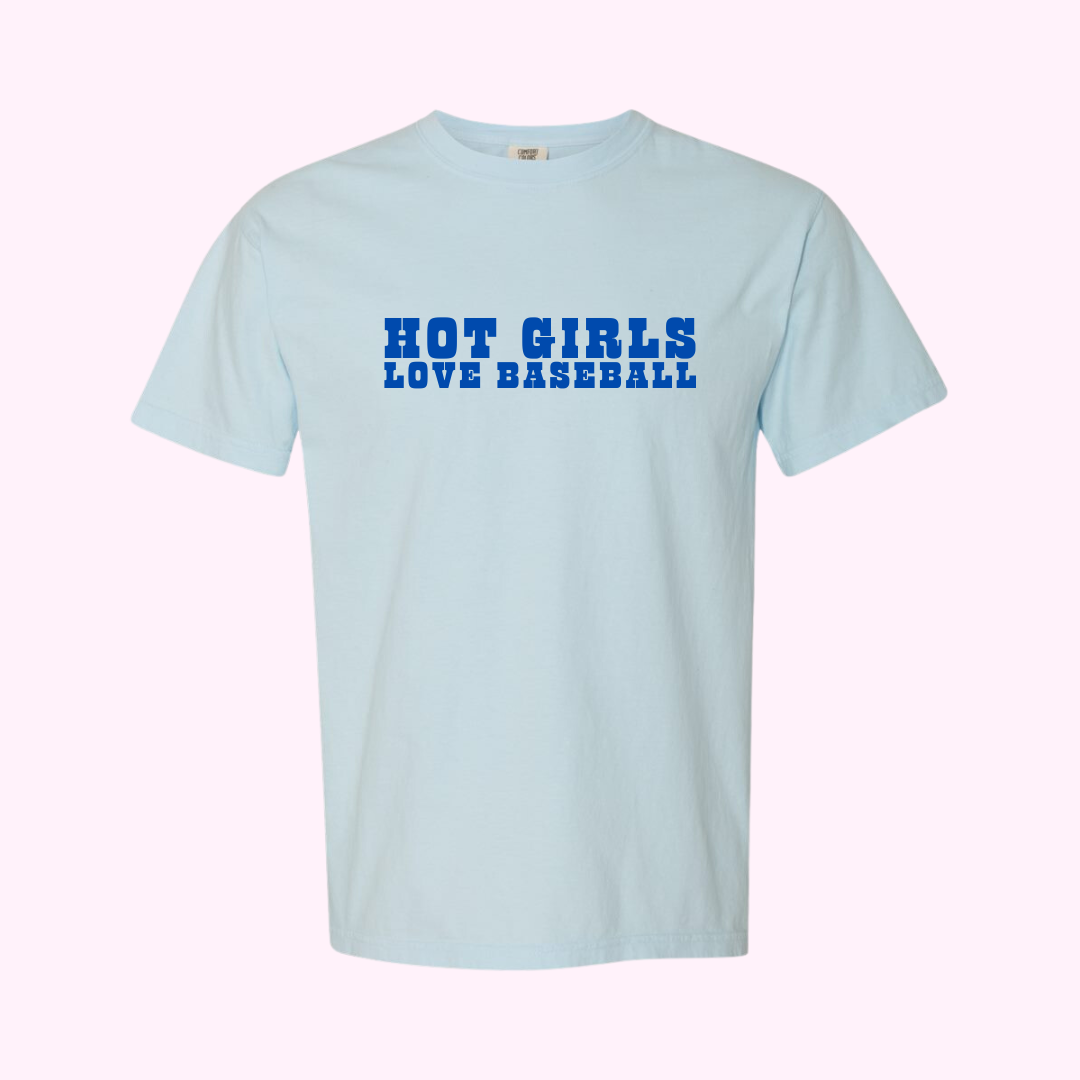 Hot Girls Love Baseball Cute Trendy Baseball T-Shirt