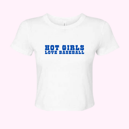 Hot Girls Love Baseball Cute Trendy Baseball T-Shirt