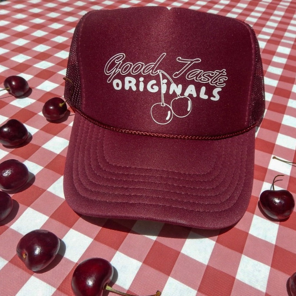 The Vintage Cherry Trucker Hat