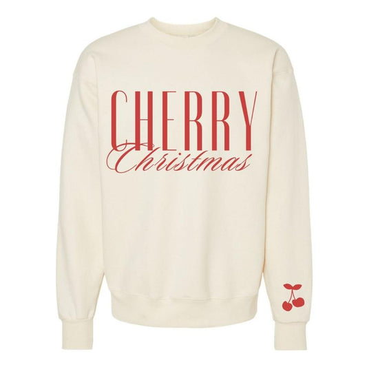 CHERRY CHRISTMAS COZY CREWNECK