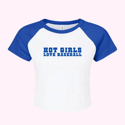 Hot Girls Love Baseball Cute Trendy Baseball T-Shirt