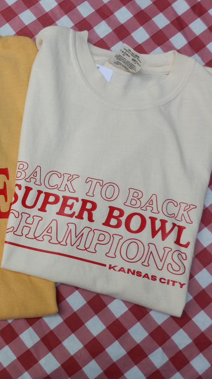 BACK TO BACK CHAMPIONS RETRO KC TEE