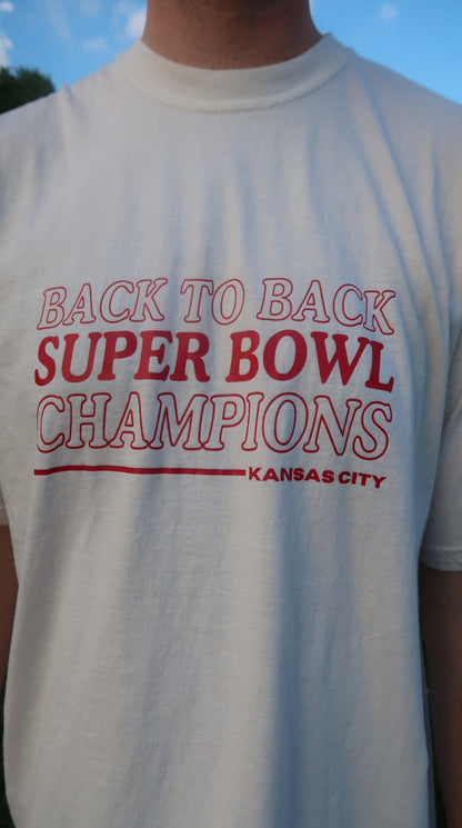 BACK TO BACK CHAMPIONS RETRO KC TEE