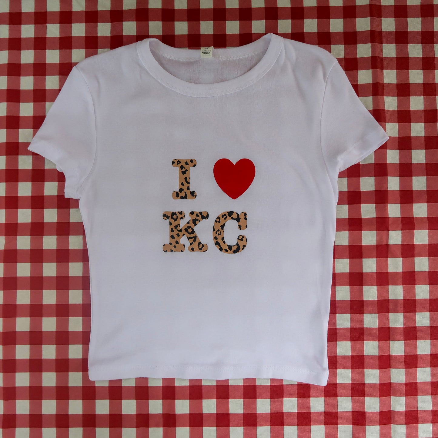 I HEART KC LEOPARD BABY TEE