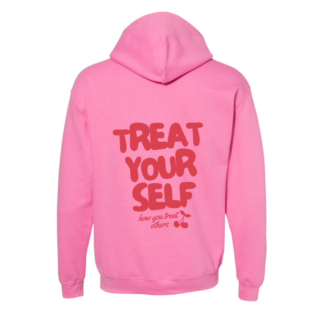 TREAT YOURSELF PINK OVERSIZED HOODIE